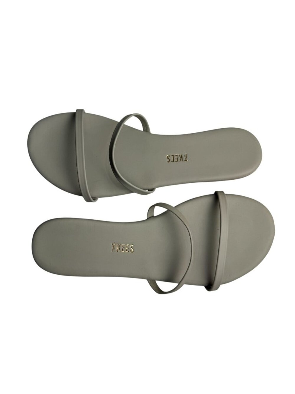 TKEES Olive Green Minimalist Double-Strap Sandals
